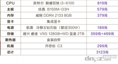 17年3月兩套3000元左右的辦公和家用娛樂主機