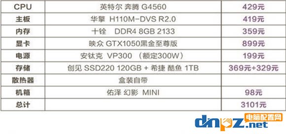 2017暑假高中低端游戲電腦配置清單及價(jià)格