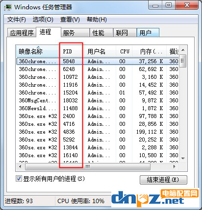 Win7電腦的進程pid怎么查看？